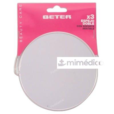 ESPEJO METALICO PLEGABLE AUMENTO X3 NA BETER