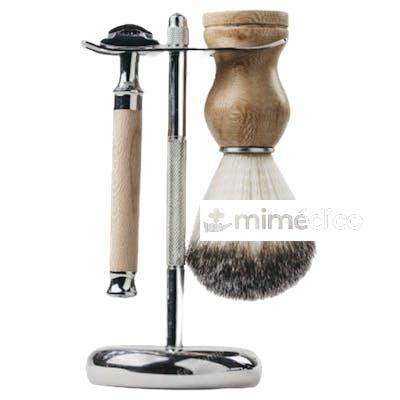 KIT MAQUINILLA PARA AFEITADO DE MADERA 7 PIEZAS NA BANBU