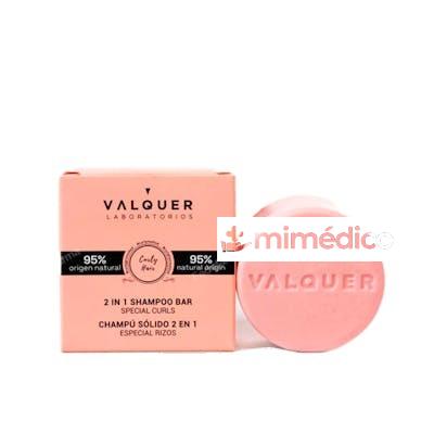 CHAMPU Y ACONDICIONADOR SOLIDO 2 EN 1 ESPECIAL RIZOS 70 G VALQUER