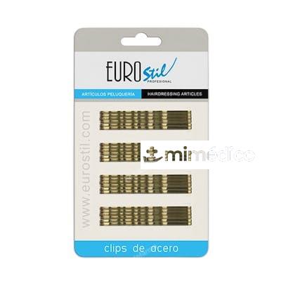CLIPS DE ACERO ONDULADOS 70 MM 24 UDS BRONCE EUROSTIL