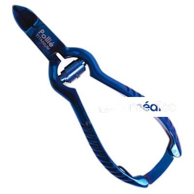 CORTA UNAS PEDICURA CIERRE AZUL TITANIO 14 CM POLLIE