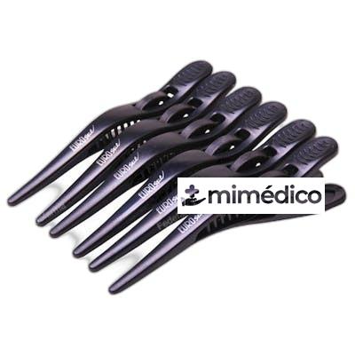 MINI PINZAS INOXIDABLES COLOR NEGRO 6 UDS NA EUROSTIL