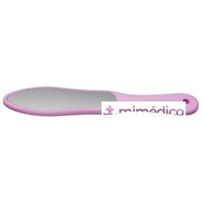 RASPACALLOS METALICO PEDICURA CON MANGO DE GOMA ROSA POLLIE