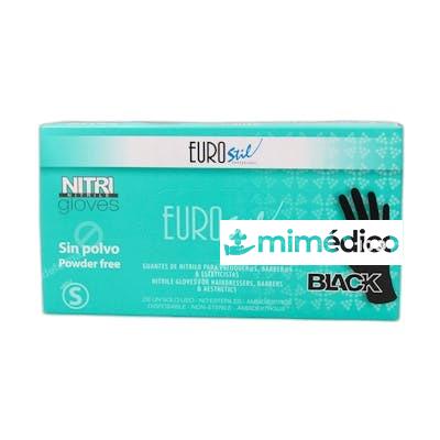GUANTES PEQUENOS DE NITRILO SIN POLVO 100 UDS NA EUROSTIL