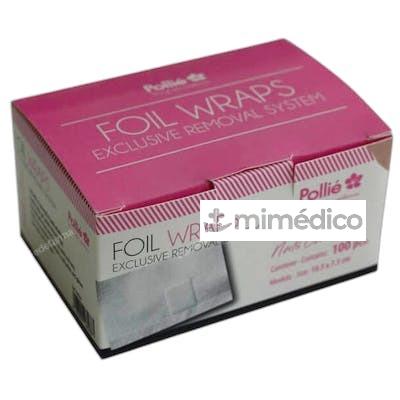 LAMINAS ENVOLVENTES PARA RETIRAR ESMALTE 100 UNIDADES NA POLLIE