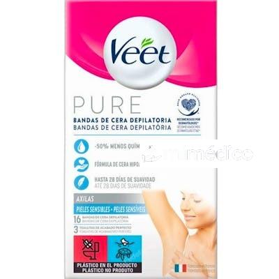 BANDAS DE CERA PURE AXILAS PIEL SENSIBLE 16 UNIDADES NA VEET