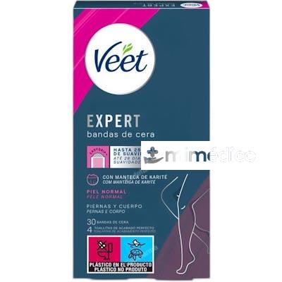 EXPERT CORPORAL BANDAS DE CERA PIEL NORMAL 30 UNIDADES VEET