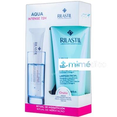 PACK AQUA GEL LIMPIADOR 100 ML AQUA INTENSE 72H 40 ML NA RILASTIL