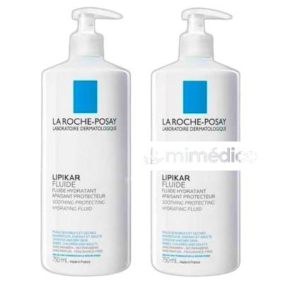 LIPIKAR FLUIDO PROTECTOR CALMANTE PARA PIEL RESECA 2 X 750 M LA ROCHE POSAY