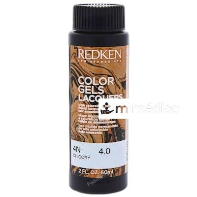 COLOR GEL LACQUERS LACA LIQUIDA PERMANENTE 60 ML 4N CHICORY REDKEN