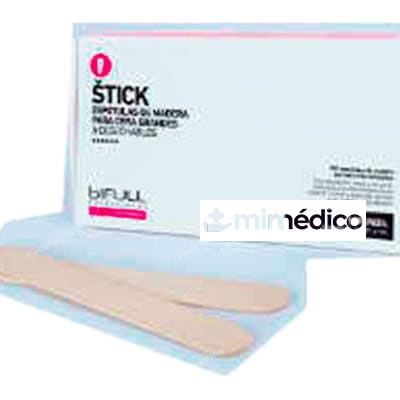 BIFULL ESPATULAS DE MADERA PARA CERA GRANDES 100 UDS. BIFULL