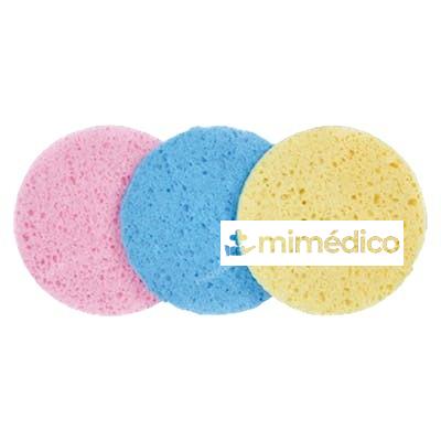 SET ESPONJAS DESMAQUILLAR 110MM CIRCLE COLOURS PLUS 3UNDS BI BIFULL