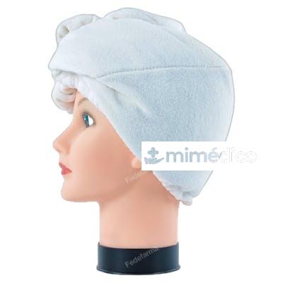 TURBANTE PARA EL PELO EXTENSIBLE BLANCO TURBAN COSMETIC BIFU BIFULL