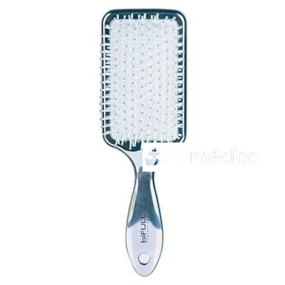 CEPILLO RAQUETA METALIZADO 22CM RACKET CHROME PLATA BIFULL BIFULL