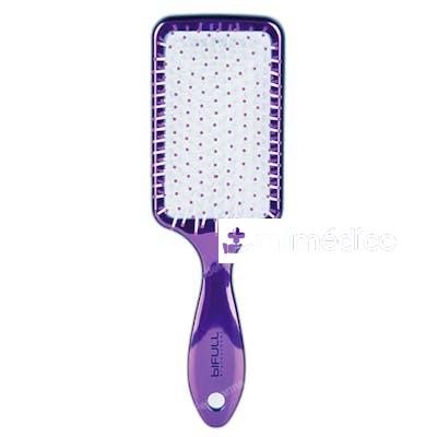 CEPILLO RAQUETA METALIZADO 22CM RACKET CHROME LILA BIFULL BIFULL