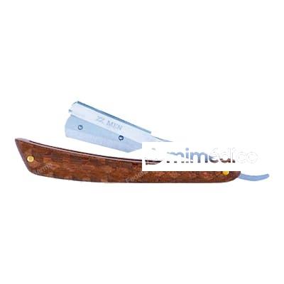 ZZ NAVAJA DE CORTE MANGO MADERA MARRON CON TALLADO ZZMEN