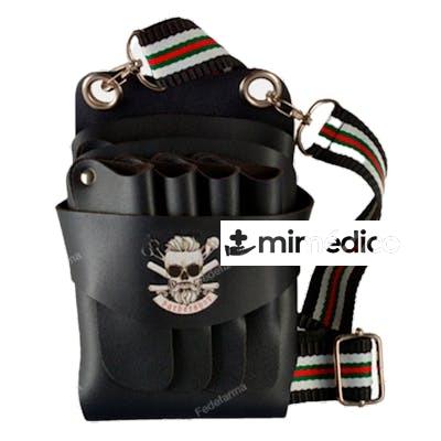 ZZ CARTUCHERA NEGRA BARBERO HIPSTER MAN SKULL ZZMEN
