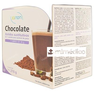 BATIDO SUSTITUTIVO CHOCOLATE 7 SOBRES 30 GR 450 GR SANON