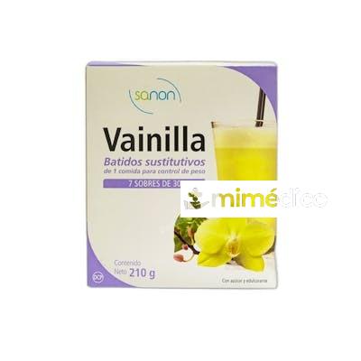 BATIDO SUSTITUTIVO VAINILLA 7 SOBRES 30 GR 317 GR SANON