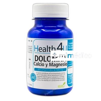 DOLOMITA CALCIO Y MAGNESIO 60 COMPRIMIDOS DE 800 MG 77 GR HEALTH 4U