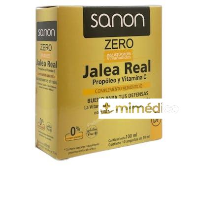 JALEA REAL PROPOLEO Y VITAMINA C ZERO EN AMPOLLAS 10 X 10 ML SANON