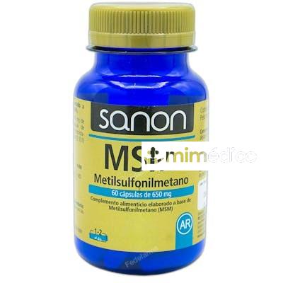 MSM METILSULFONILMETANO 650 MG 60 CAPSULAS NA SANON