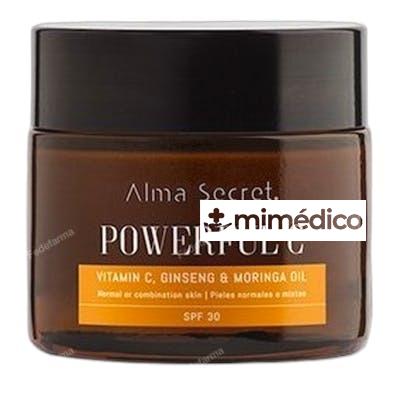 CREMA POWERFUL C ANTIEDAD ILUMINADORA CON MORINGA SPF 30 50 ALMA SECRET