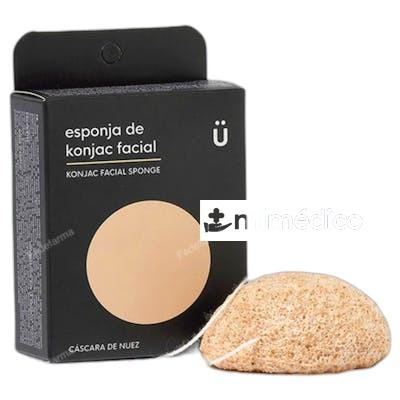 KONJAC ESPONJA FACIAL CASCARA DE NUEZ NA NATURBRUSH