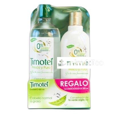 SHAMPOO FRESCO Y PURO CABELLO NORMAL A GRASO 400 ML REGALO TIMOTEI
