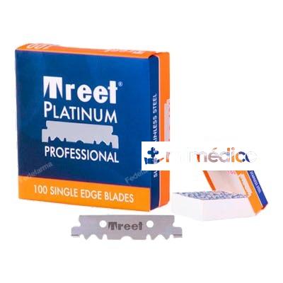 CUCHILLAS PLATINUM SUPER STAINLESS UN SOLO BORDE 100 PIEZAS TREET