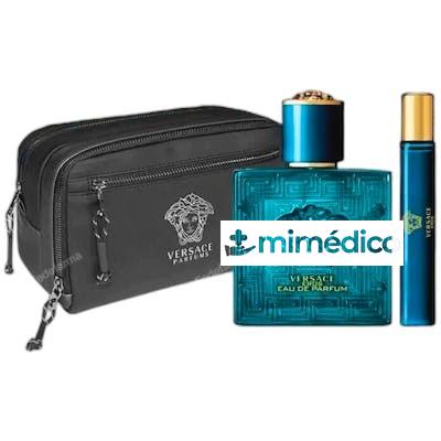 VERSACE EROS EAU DE TOILETTE SPRAY 100ML SET 3 PIEZAS NA VERSACE