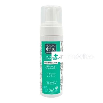 ESPUMA LIMPIADORA MENTA 200  ML NATURABIO COSMETICS
