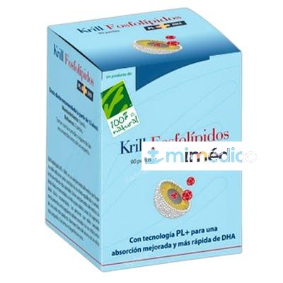 KRILL FOSFOLI­PIDOS PL + DHA 90 PERLAS CIEN POR CIEN NATURAL