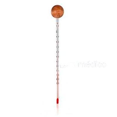 TERMOMETRO ANALOGICO CRISTAL-MADERA SIN MERCURIO KHADI