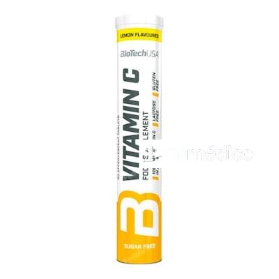 VITAMIN C EFFERVESCENT TABLETS LIMON - 20 COMP BIOTECH USA