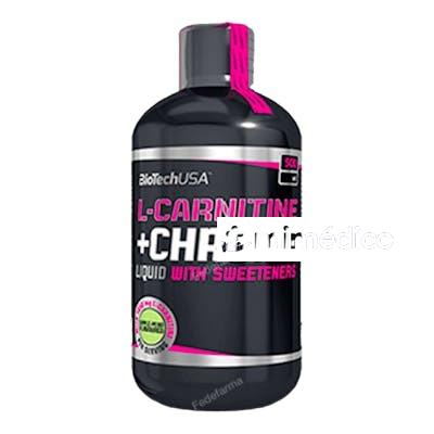 L-CARNITINE + CHROME CONCENTRATE NARANJA - 500ML BIOTECH USA