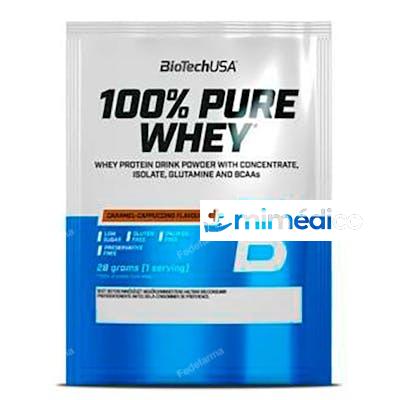 100% PURE WHEY CARAMELO-CAPPUCCINO - 28G BIOTECH USA