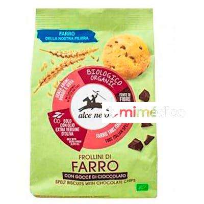 GALLETAS CACAO CON GOTAS DE CHOCOLATE 300GR BIO ALCE NERO