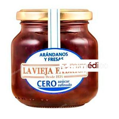 MERMELADA DE ARANDANO-FRESA CERO AZUCAR REFINADO 280 GR LA VIEJA FABRICA