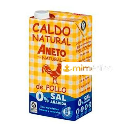 CALDO NATURAL DE POLLO 0% SIN SAL AÃ±ADIDA 1 LT ANETO