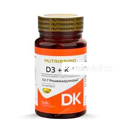 D3 K2 2000UI PHARMAQUINONE K2-T 120 CAP NUTRISSIMO