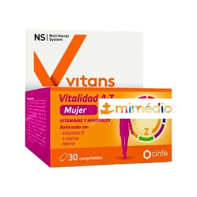 NS VITANS VITALIDAD A-Z MUJER 30 COMP NS