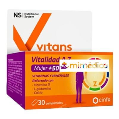 NS VITANS VITALIDAD A-Z MUJER 50 30 COMP NS