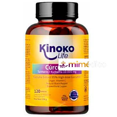 CURCUMA 95% JENGIBRE PIMIENTA NEGRA BOSWELLIA 120 CAP. KINOKO LIFE