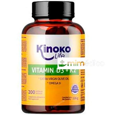 VITAMINA D3-K2 CON OMEGA 9  200 CAP. KINOKO LIFE