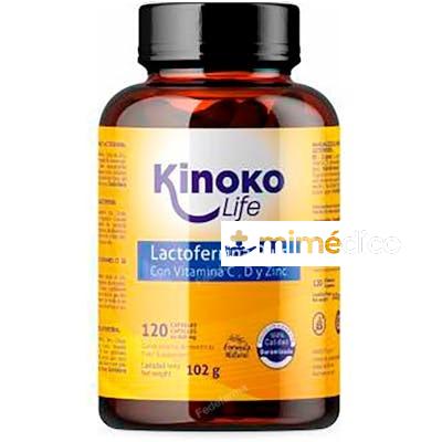 LACTOFERRINA PLUS (500MG VITC,ZINC Y VIT D3 2000IU) 120 CAP. KINOKO LIFE