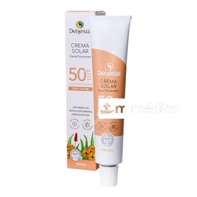 CREMA FACIAL SOLAR SPF 50 CON COLOR BIO 30ML DEHESIA