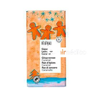 CHOCOLATE GIANDUJA CON GALLETA JENGIBRE-CARAMELO 100 GR BIO VIVANI
