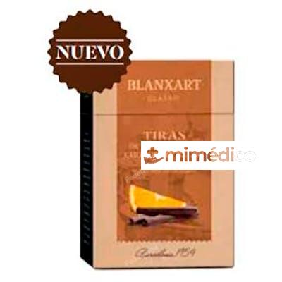 TIRAS NARANJA CONFITADA CON CHOCOLATE NEGRO 100 GR. BLANXART