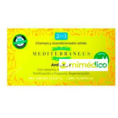 MEDITERRANEUS CHAMPU-ACONDICIONADOR SOLIDO ANTICASPA 55 GR. MUNDONATURAL